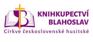 Logo Knihkupectví Blahoslav Církve československé husitské.