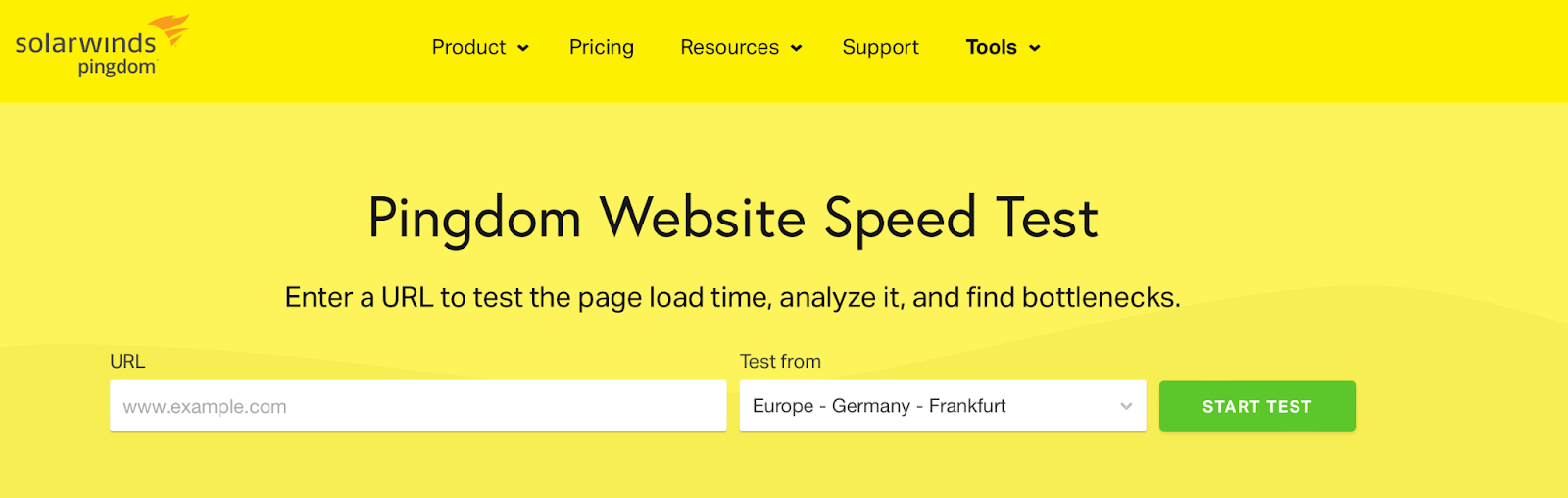 A tool like Pingdom can measure site speed and page load time.
