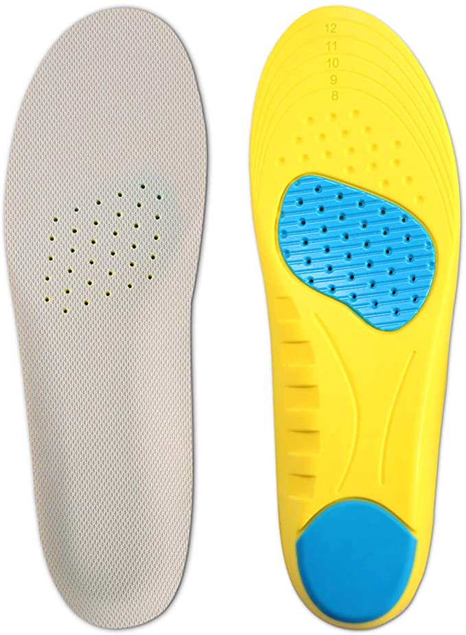 Arch Support Insoles Designed for Men and Women Shoe Inserts, PU Memory Foam, Orthotic Inserts, Shock Absorption, Prevent Plantar Fasciitis, Shin Splints, Flat Feet Foot (M (Men’s 7-10/ Women 8-12))
