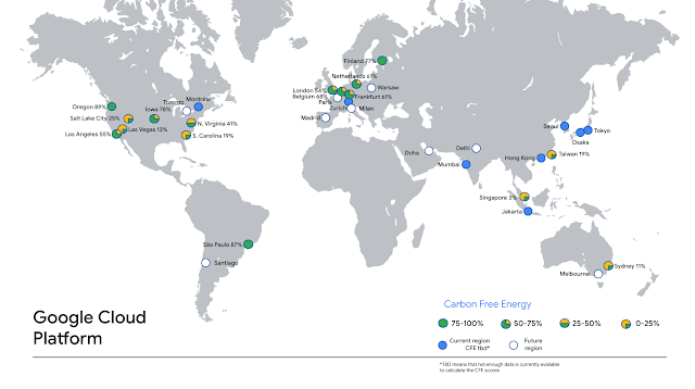 Mappa del mondo con Google Cloud Platform.
