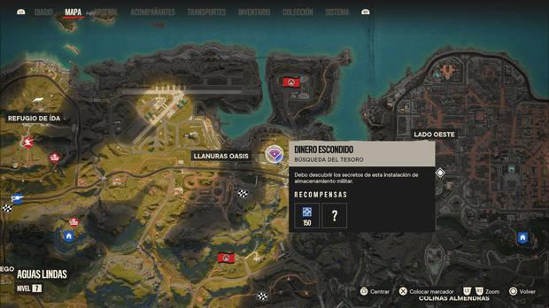 Far Cry 6: Localización de la misión búsqueda del tesoro Dinero escondido