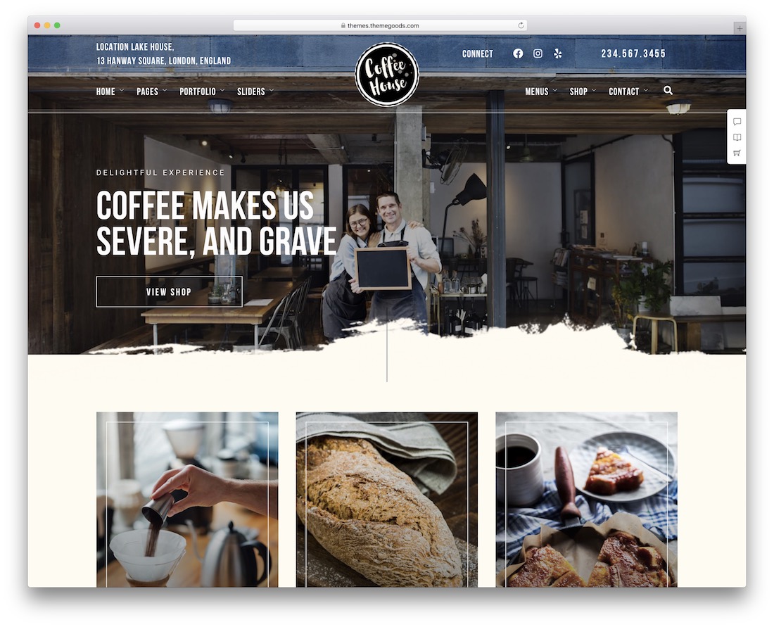 tema de panadería de wordpress artesanal