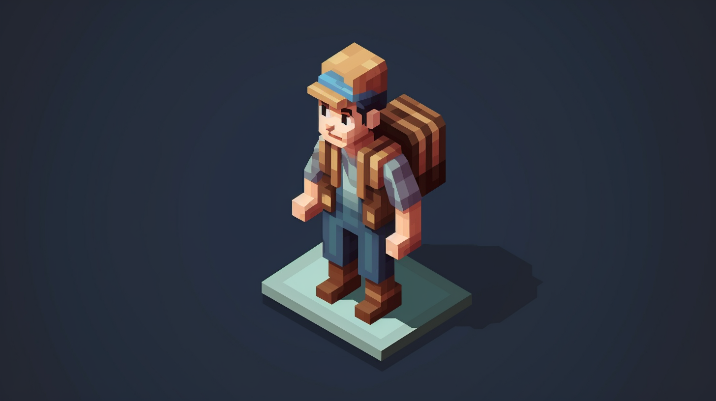  Isometric pixel art character