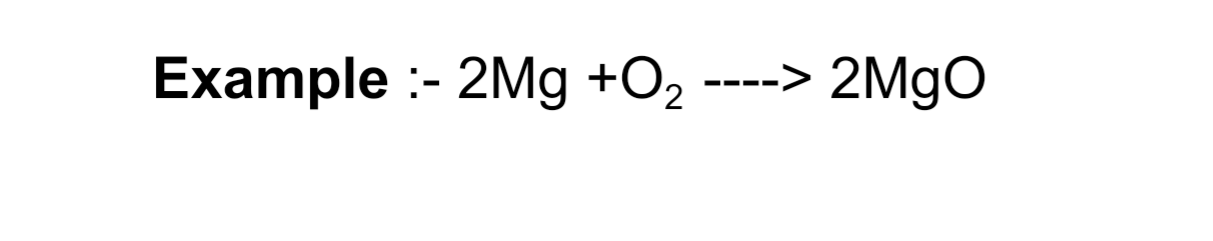 Example of balanced Chemical Equation