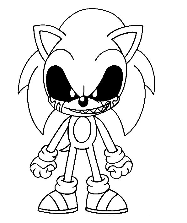 Sonic Exe coloring pages