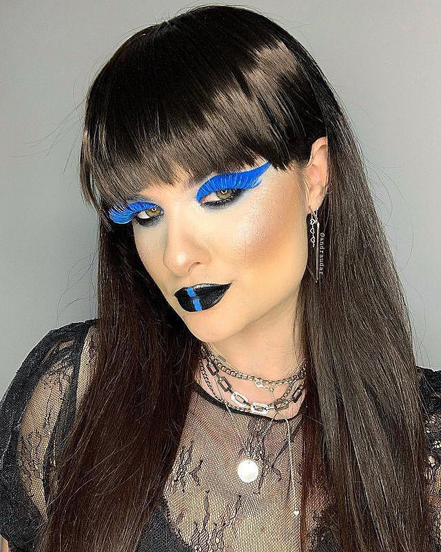 Blue Lashes Makeup