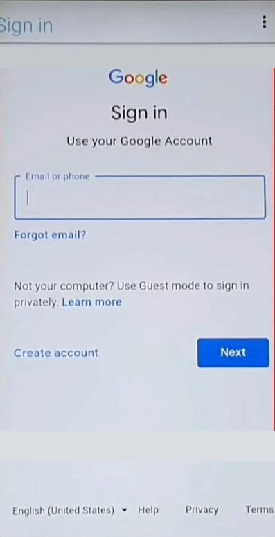 Sign In to a Google Account