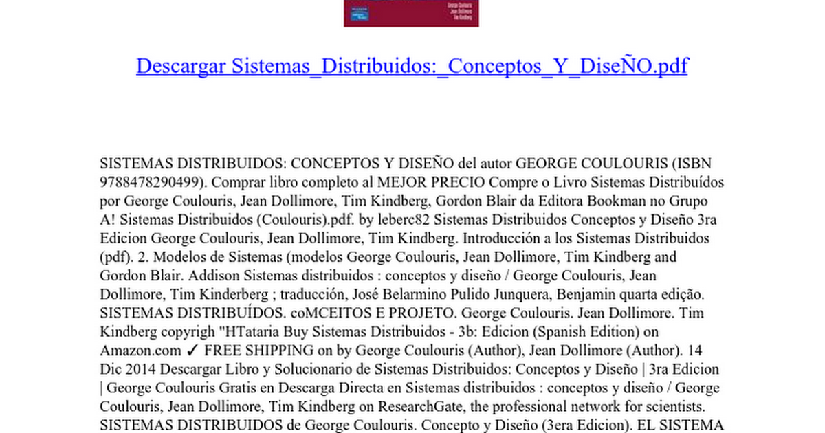 Sistemas Distribuidos George Coulouris Pdf Files Sistemas Distribuidos George Coulouris Pdf Files