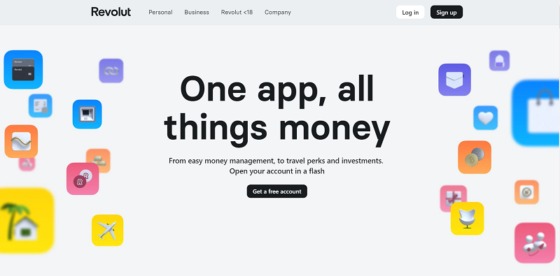 Revolut home page