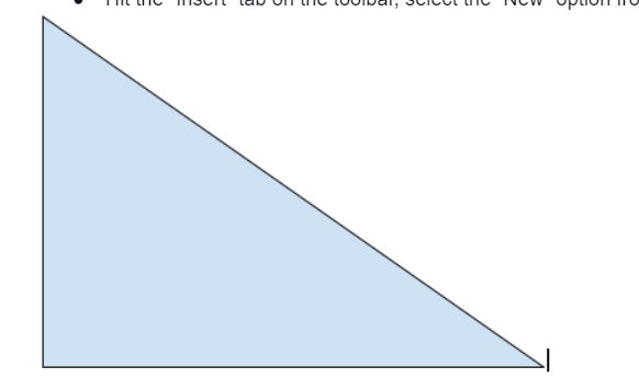 Triangle drawn on google docs