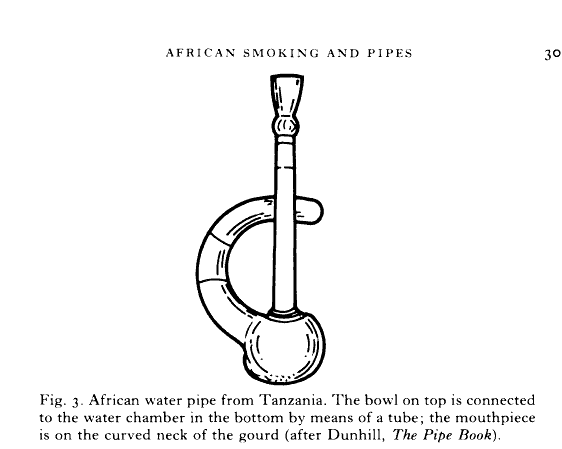 African water smoking pipe from Tanzania. 