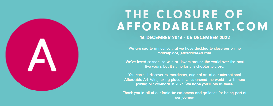 Notice of AffordableArt.com closure