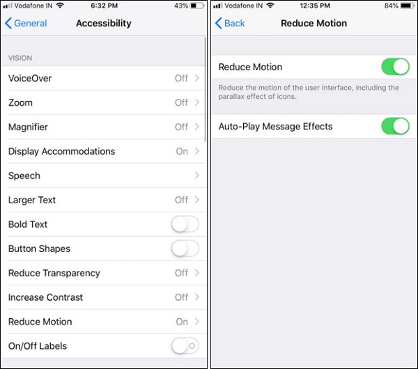 3. Reduce motion 3. Reduce motion