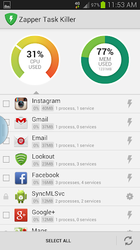 Zapper Task Killer by Lookout apk