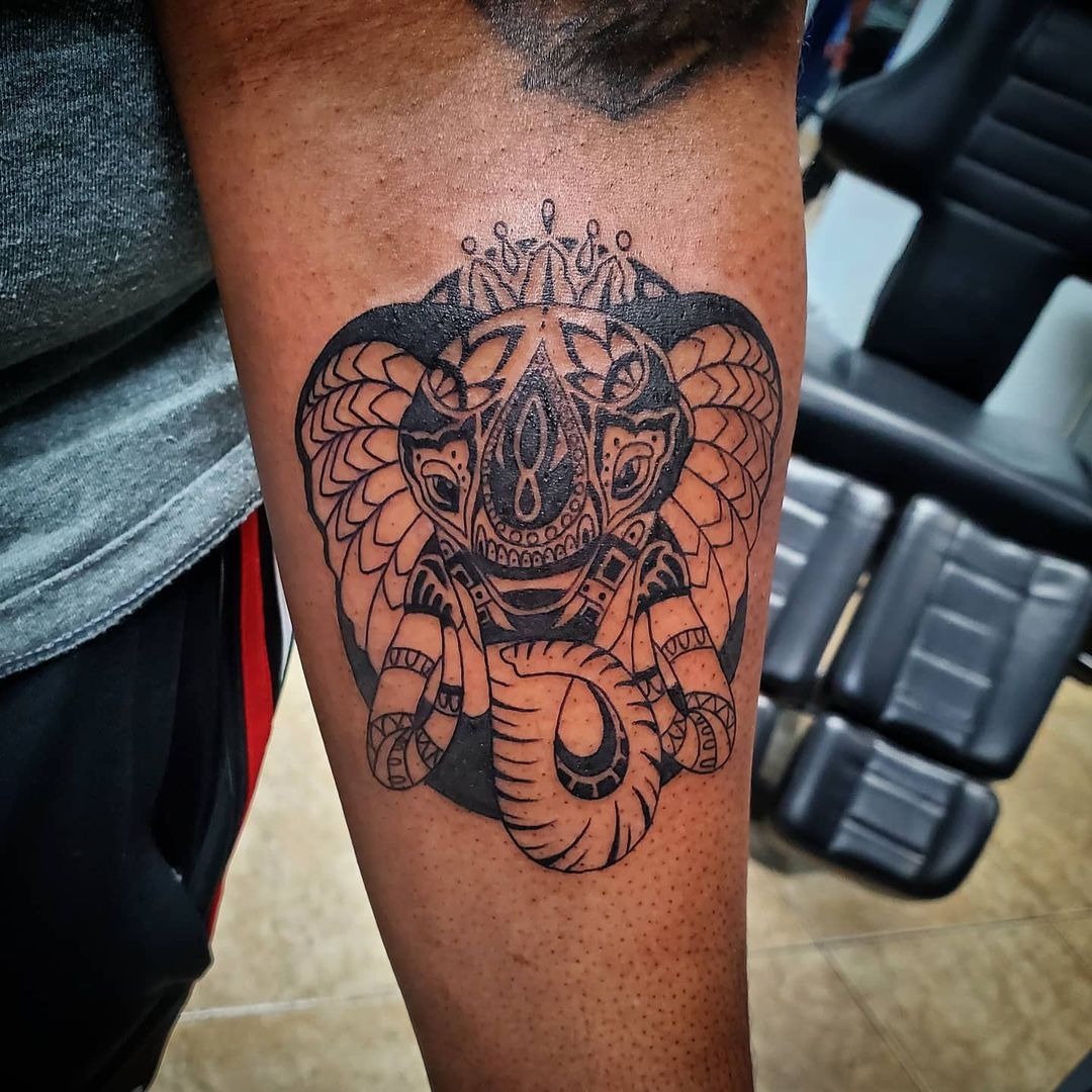 Tribal Elephant Tattoo