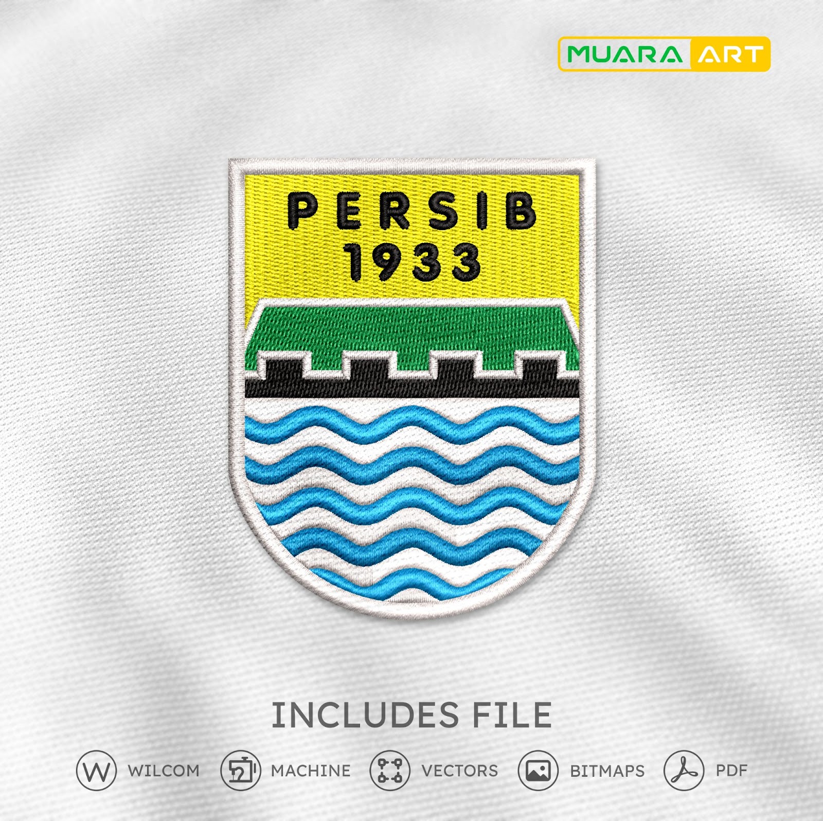 Desain Bordir Logo Persib (Bandung)