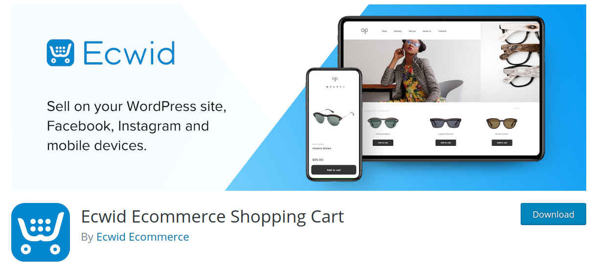 ecwid wordpress ecommerce plugin header