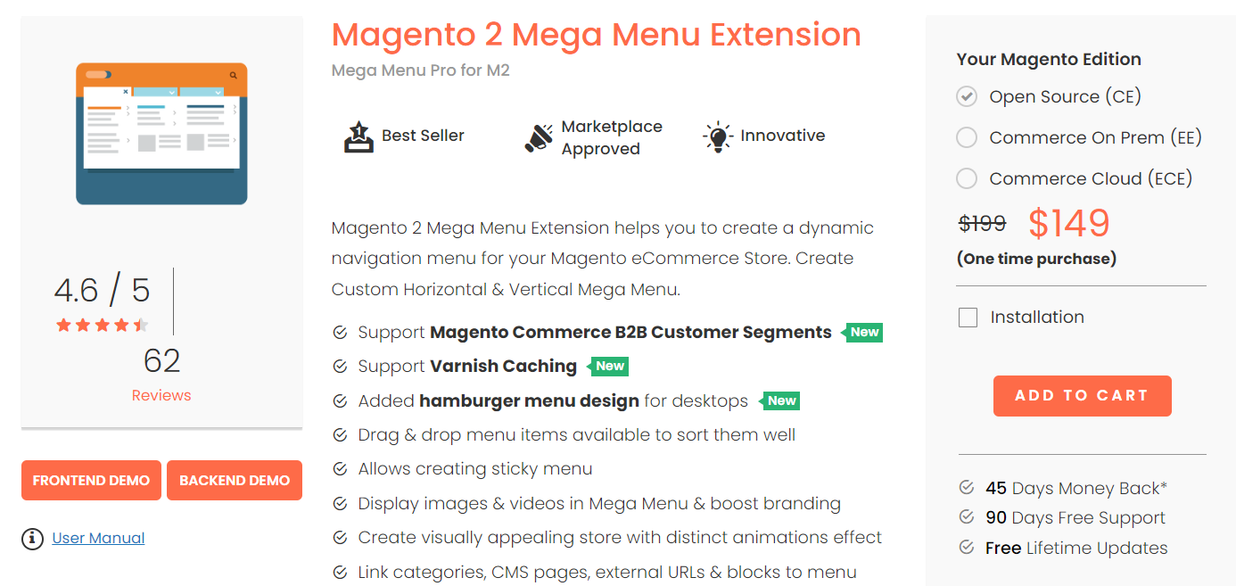 Magento 2 Mega Menu Extension by MageDelight