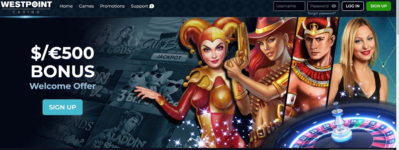 Westpoint Casino – Get 800 AUD BONUS+ 10% CASHBACK Bonus 3