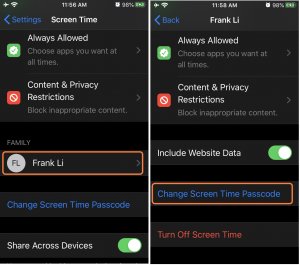 forgot child’s screen time passcode-how to change and reset