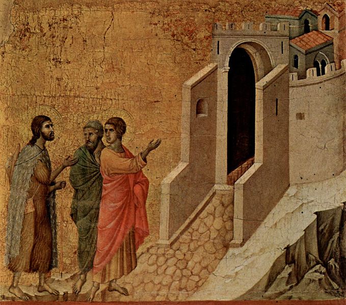 c0 Disciples On the Road to Emmaus, by Duccio