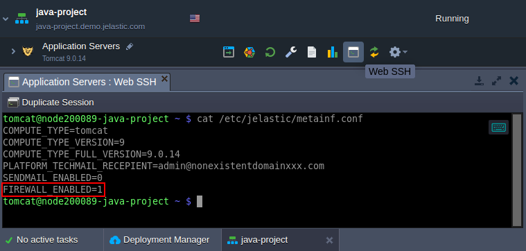 checking firewall setting via ssh