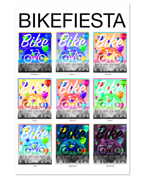 'BIKEFIESTA' poster. See art @ www.andrewgatewood.com/bikefiesta/ 
Bike Fiesta 🚲🎈#bikefiesta 
Graphic Art to Celebrate Biking Under Balloons in Albuquerque.
by Andrew Gatewood @gatewoody