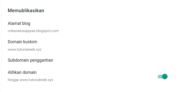 Cara Setting Domain Custom Ke Blogspot