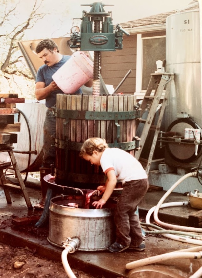 Summit Lake Vineyard historical picture of winemaking on Howell Mountain