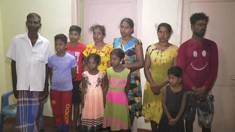 A group of Sri Lankan refugees who arrived in Tamil Nadu in the midst of the economic crisis in Sri Lanka.