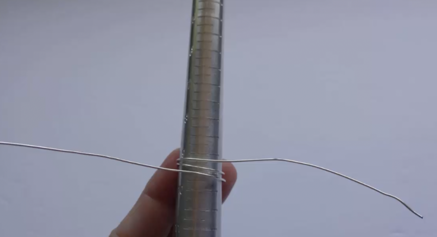 wrapping wire around stick