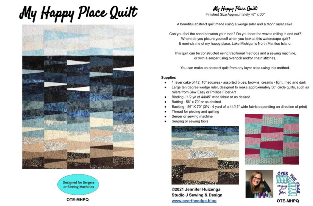 My Happy Place Quilt serging with Jen