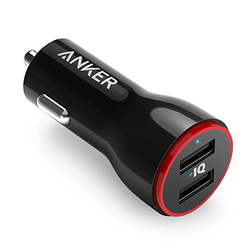 Anker 24W Dual USB Car Charger, PowerDrive 2 for iPhone X / 8/7 / 6s / Plus, iPad Pro/Air 2 / Mini, Note 5/4, LG, Nexus, HTC, and More