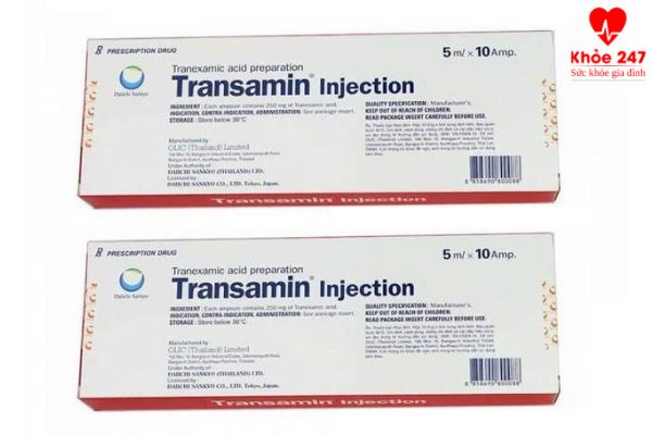Transamin là thuốc trị u xơ tử cung với tác dụng giảm chảy máu nặng