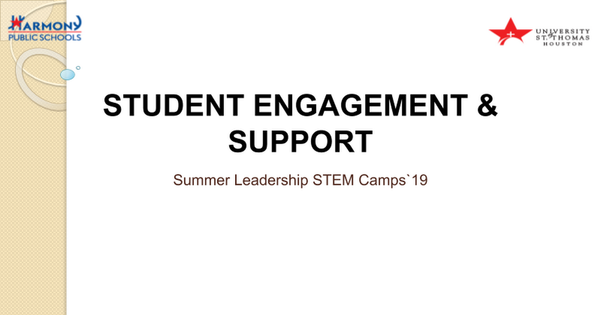 2019 St. Thomas Leadership STEM Camp Presentation