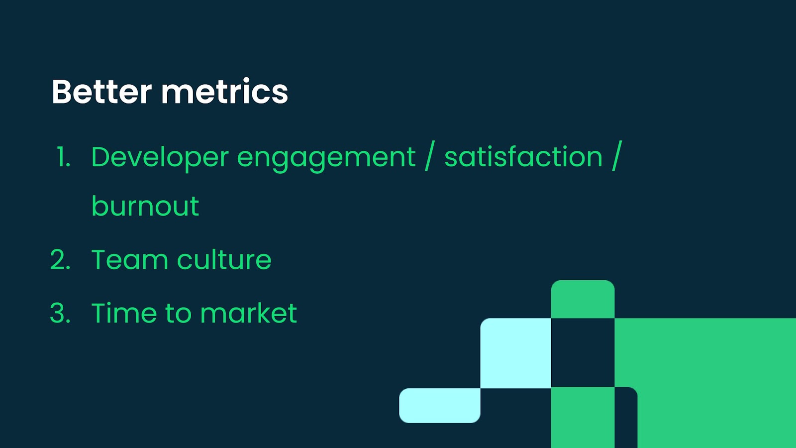 Team efficiency metrics