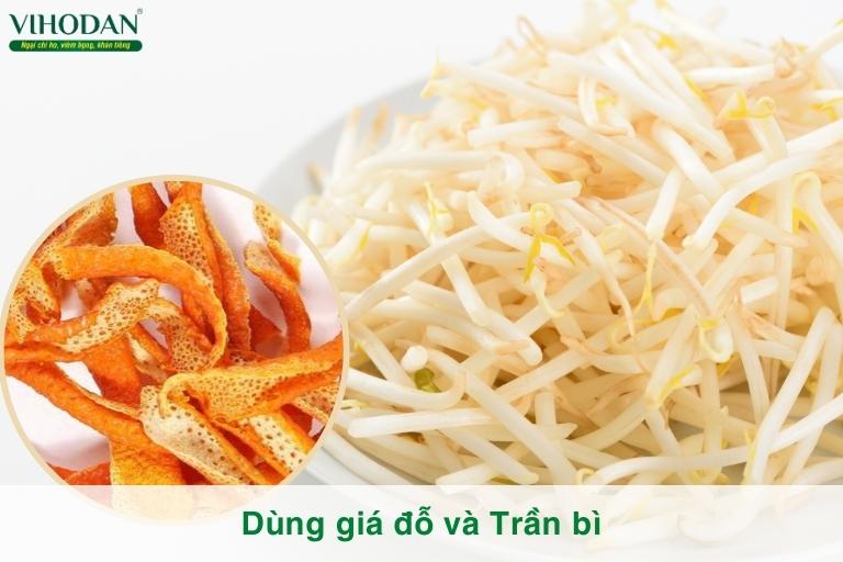 Dùng giá đỗ và Trần bì để chữa khản tiếng