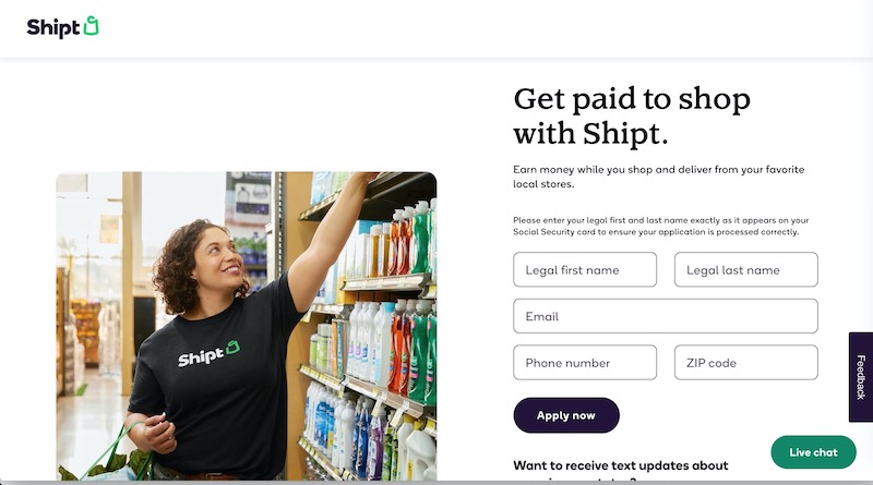 Shipt home page