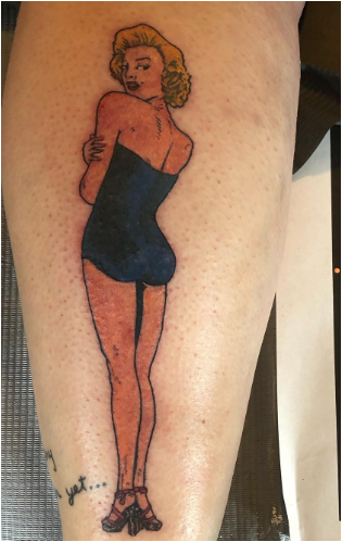 Back Pose Of Marilyn Tattoo