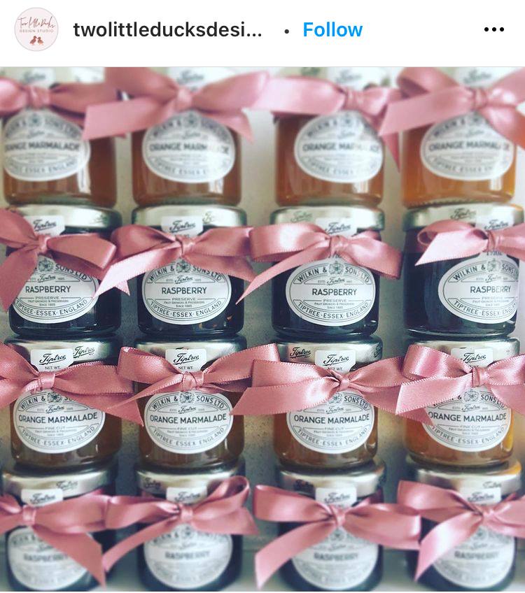 homemade preserves in cute jars wedding favor ideas