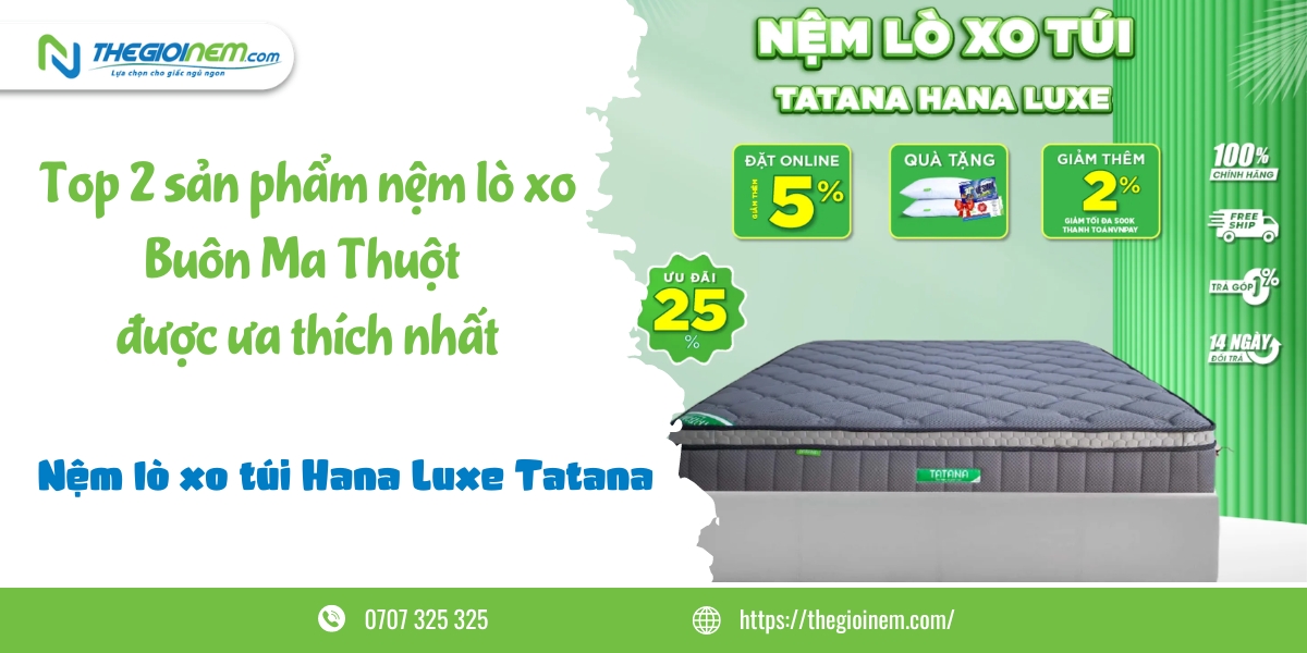 Cửa hàng bán nệm lò xo Buôn Ma Thuột |Thegioinem.com