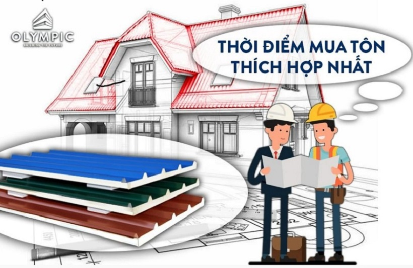 Chọn lựa thời điểm thích hợp để mua tôn lợp mái thì sẽ giúp tiết kiệm thời gian, công sức, nguồn kinh phí một cách tối ưu