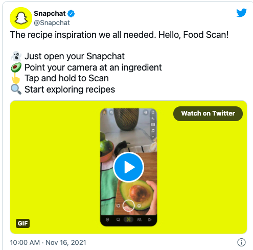 Snapchat Food Scan explained