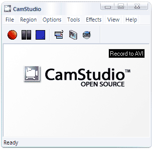 Screenshot of CamStudio interface