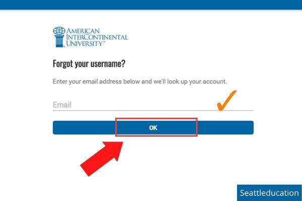 recover username of aiu online student