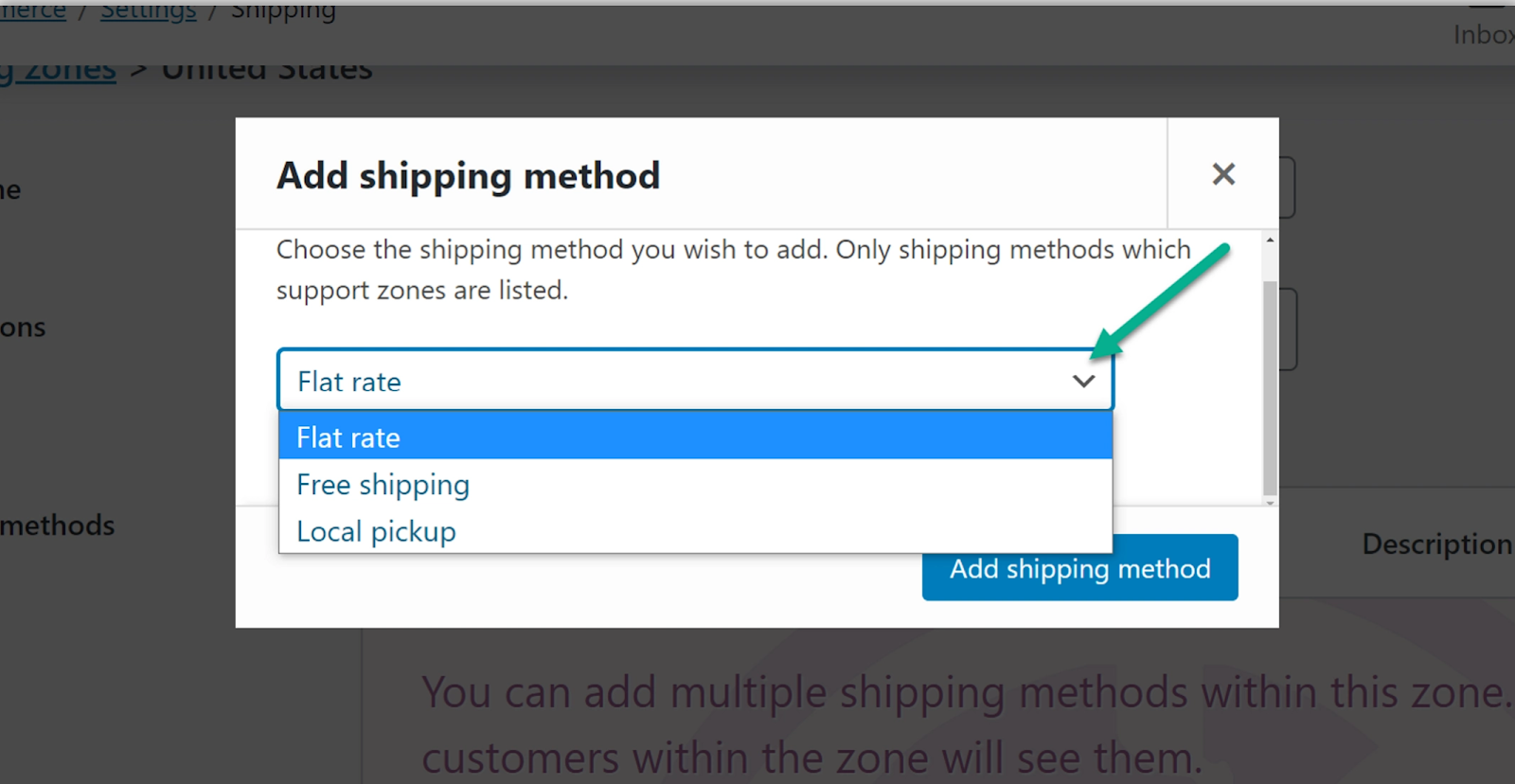 Selecting shipping methods