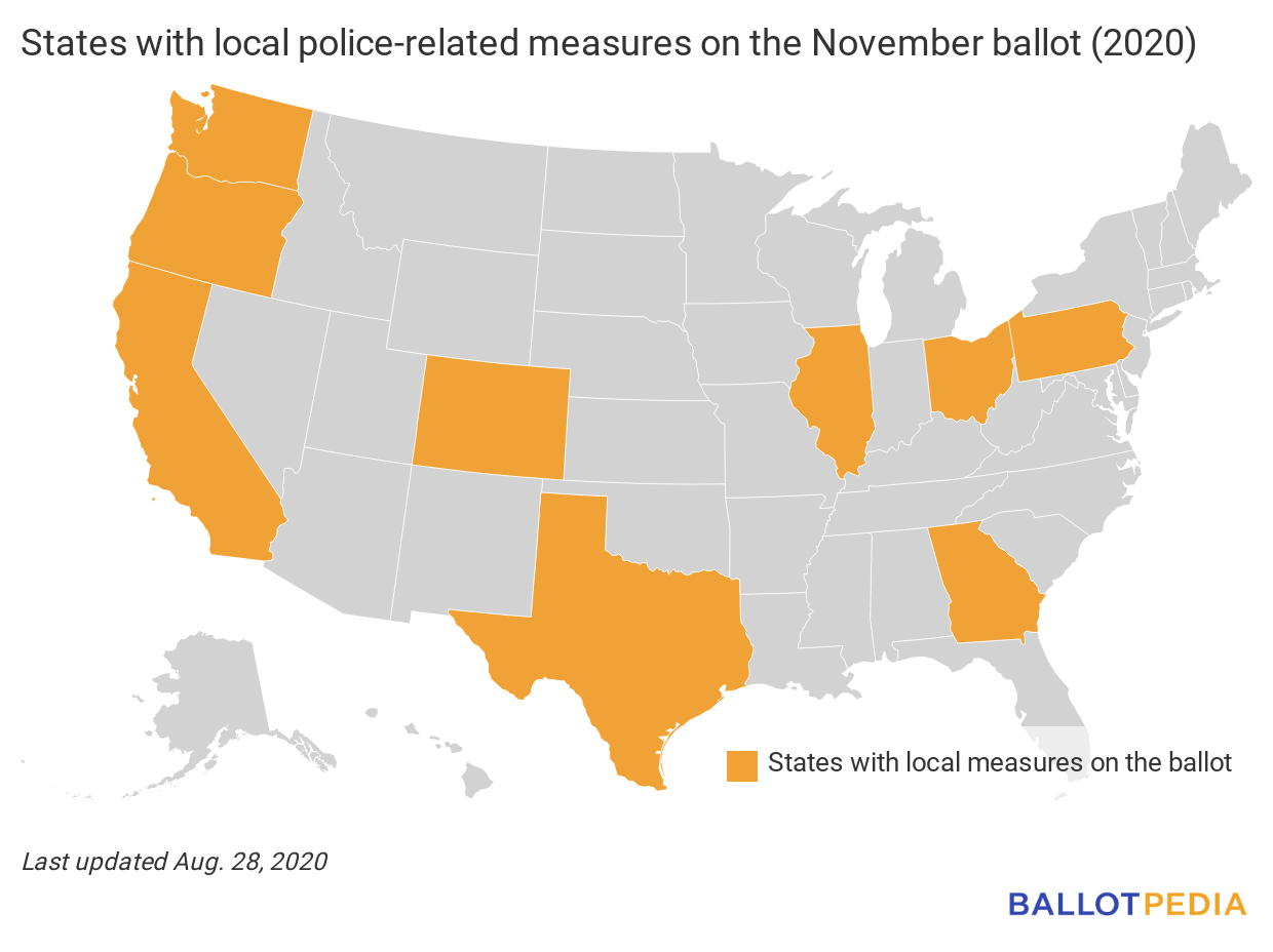 States with local police measures
