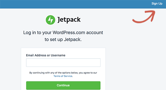 Faça login ou inscreva-se para uma conta do WordPress.com