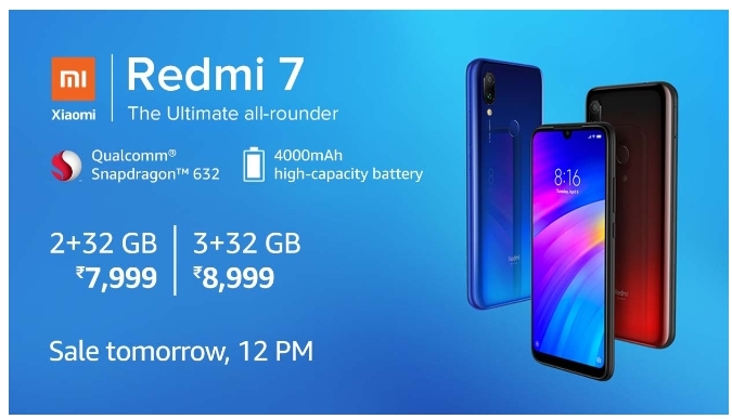 Redmi 7 Price In india