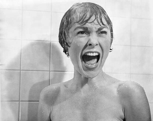 In the shower scene from the film Psycho, Marion Crane screams in terror as Norman Bates tears open her shower curtain.